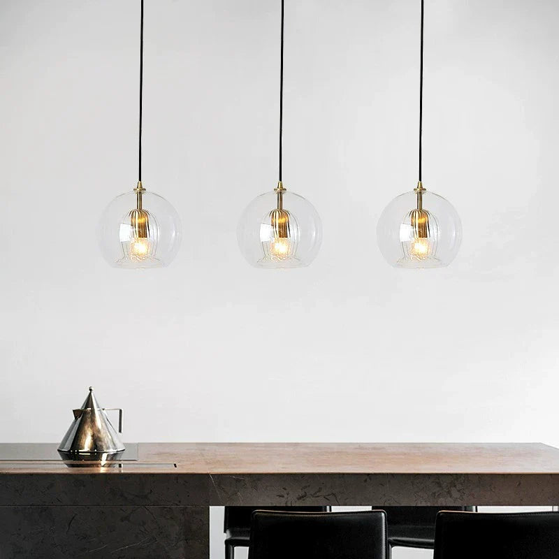 flairel Nordic Glass Globe Pendant Light for Modern Interiors
