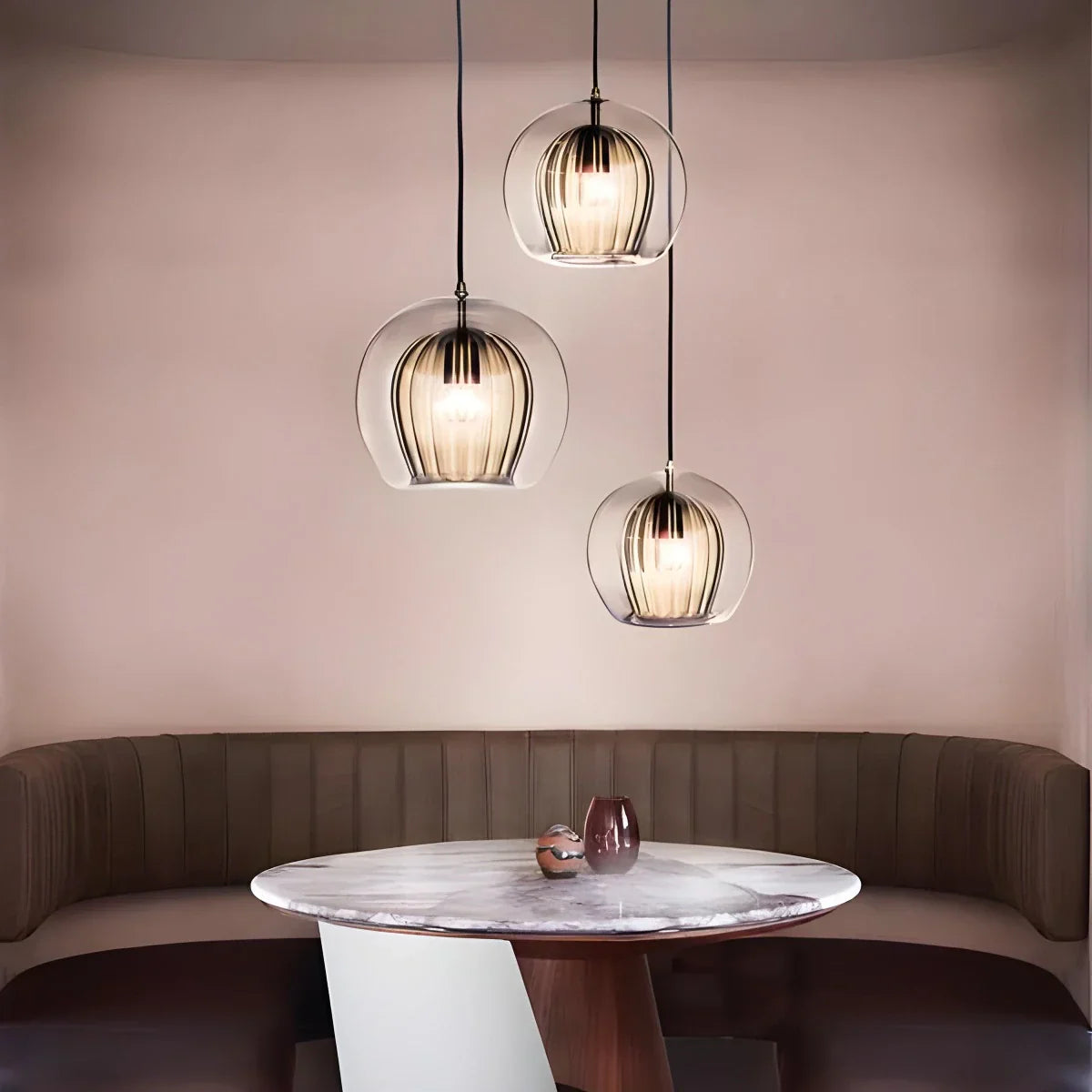 flairel Nordic Glass Globe Pendant Light for Modern Interiors