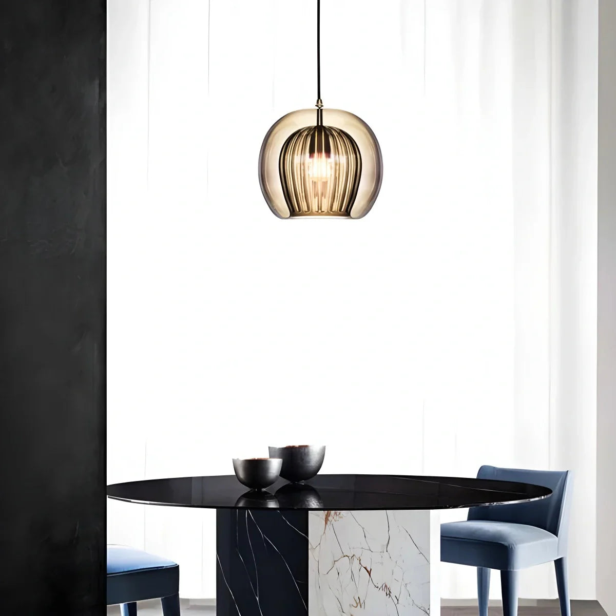 flairel Nordic Glass Globe Pendant Light for Modern Interiors