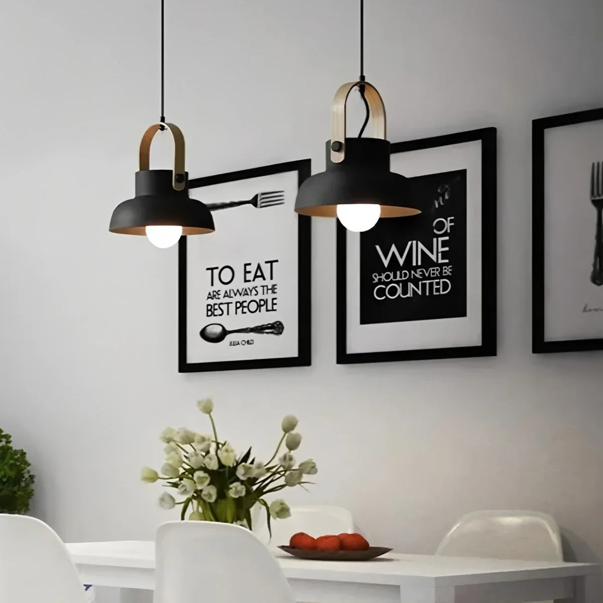 flairel Nordic Macaron Pendant Light for Dining Room Kitchen