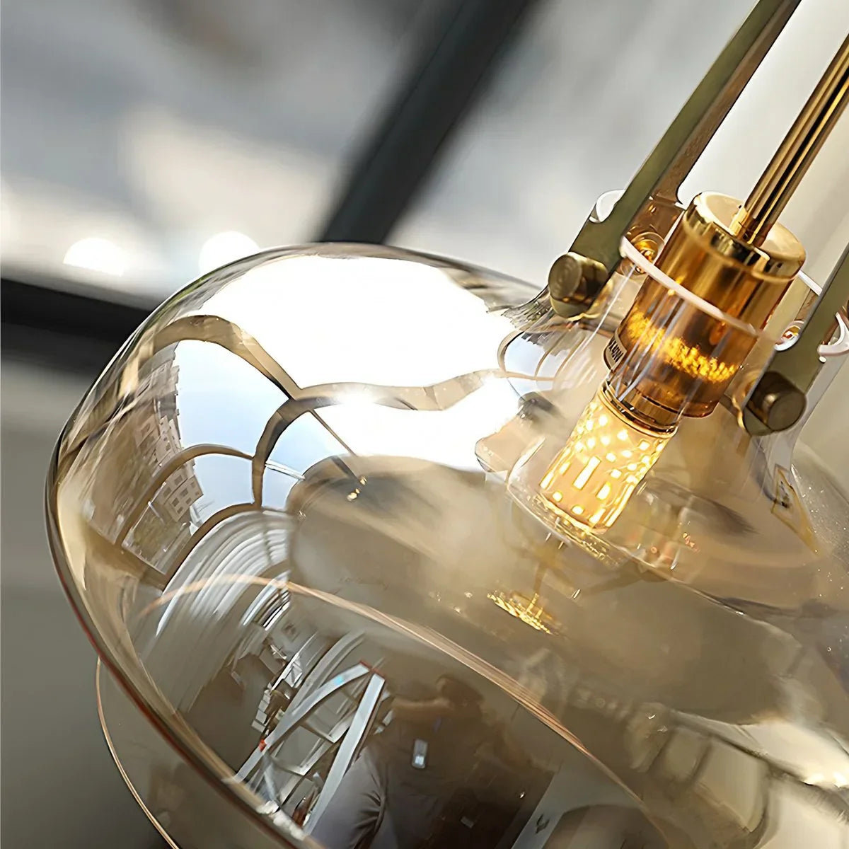 flairel Nordic Minimalist Dining Room Glass Pendant Light