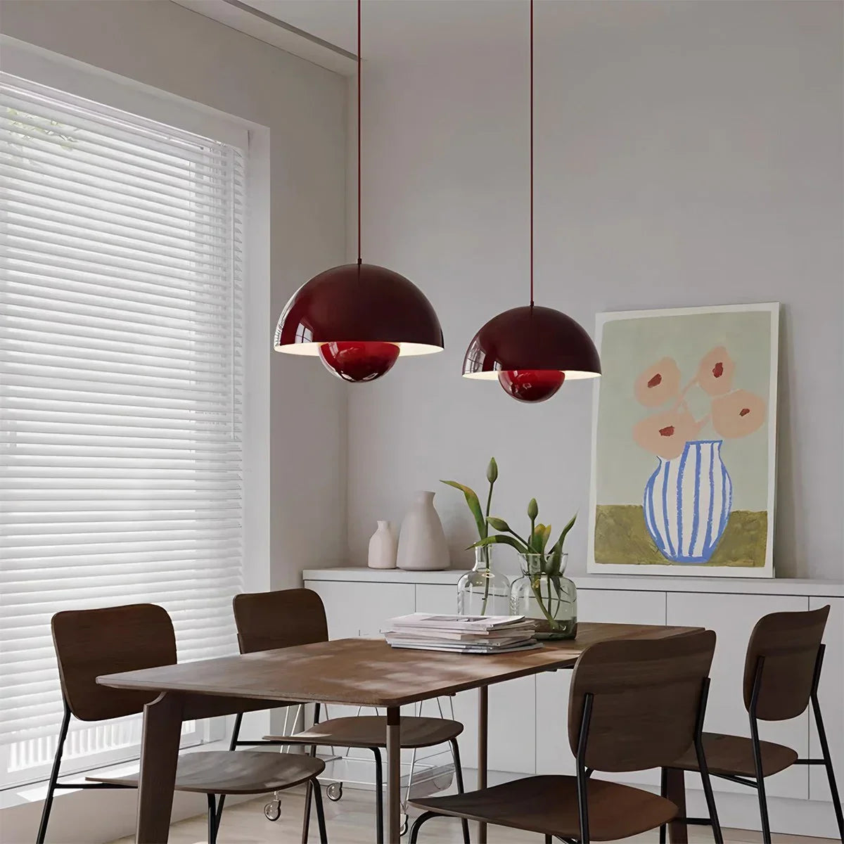 flairel Nordic Colorful Flower Bud Pendant Light