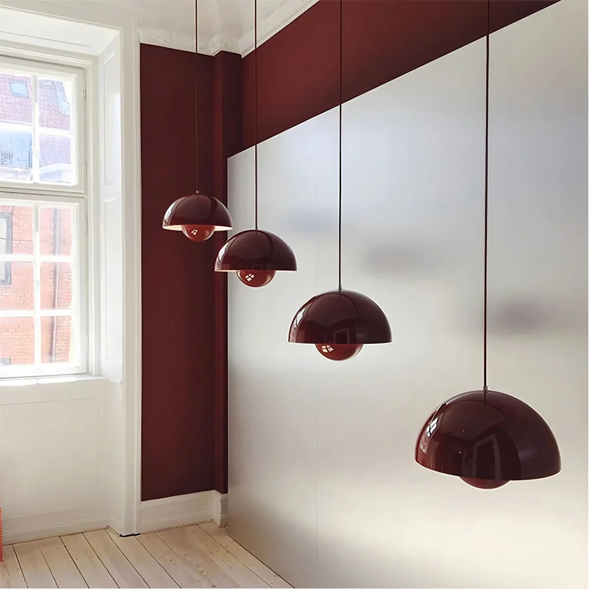 flairel Nordic Colorful Flower Bud Pendant Light