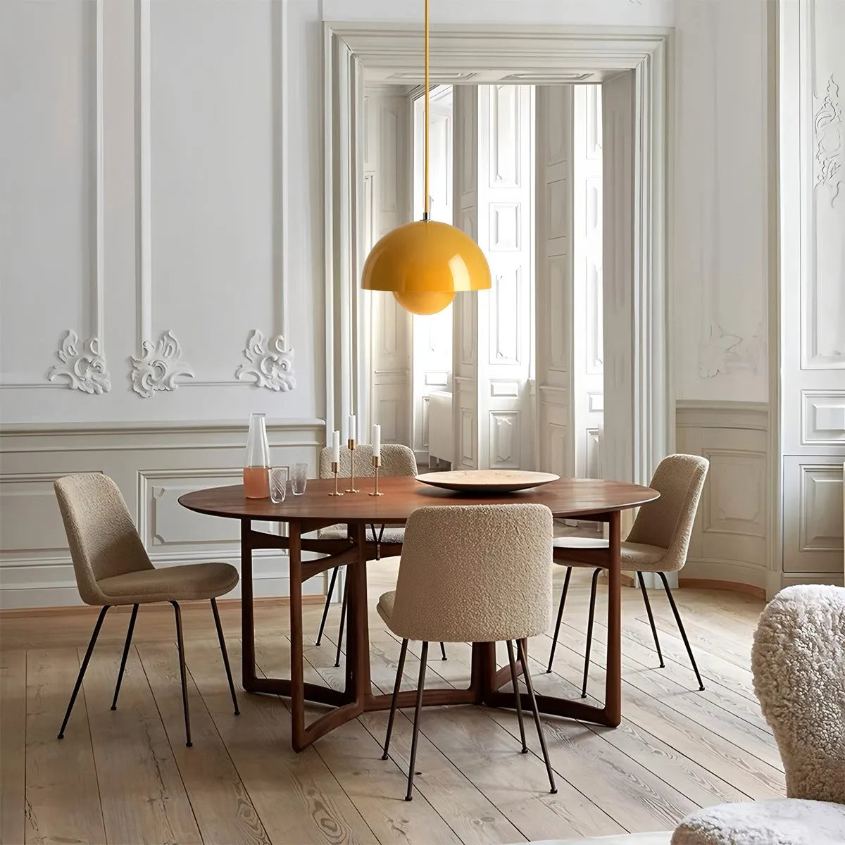 flairel Nordic Colorful Flower Bud Pendant Light