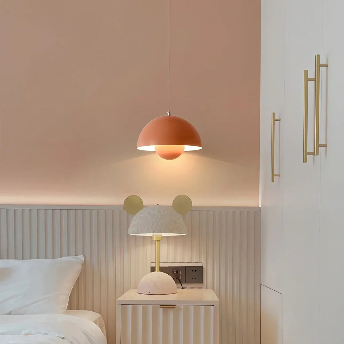 flairel Nordic Colorful Flower Bud Pendant Light