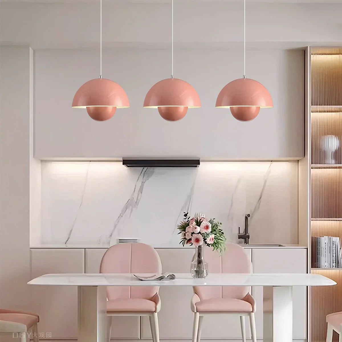 flairel Nordic Colorful Flower Bud Pendant Light