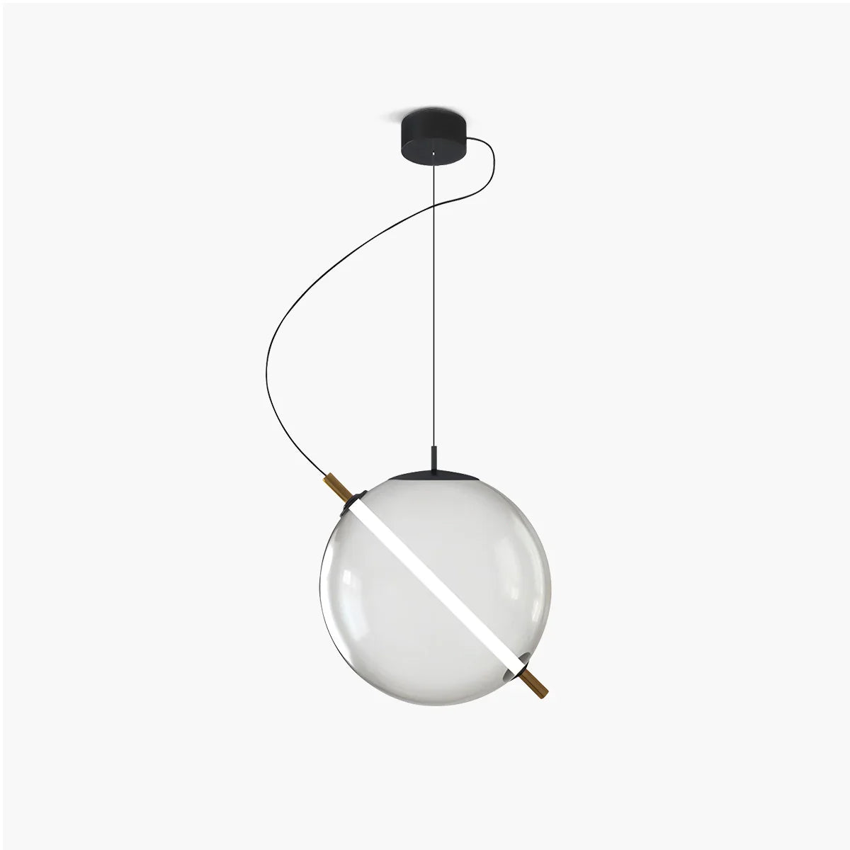 flairel Nordic Round Glass Pendant & Table Light