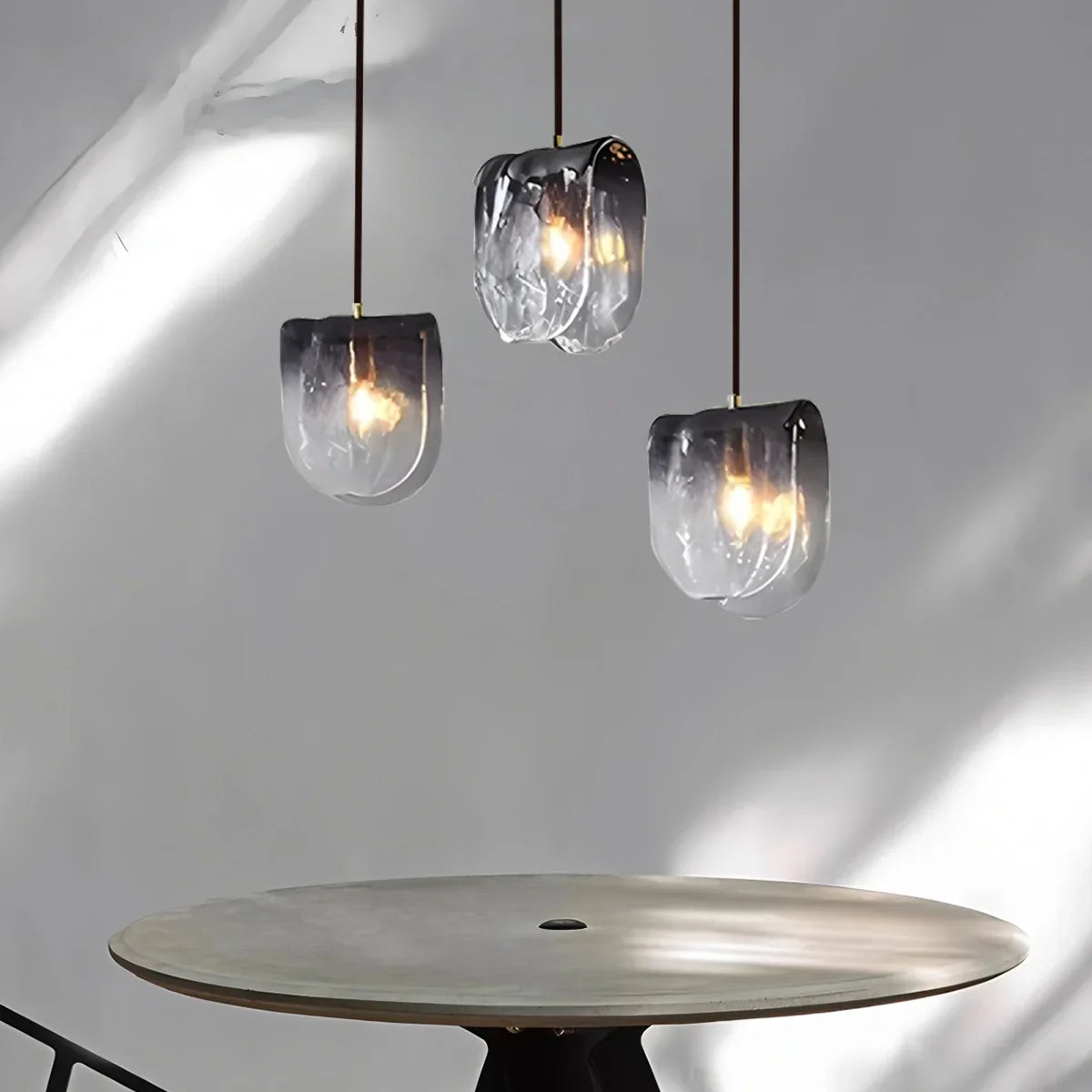 flairel Modern Gradient Glass Pendant Light for Bedside