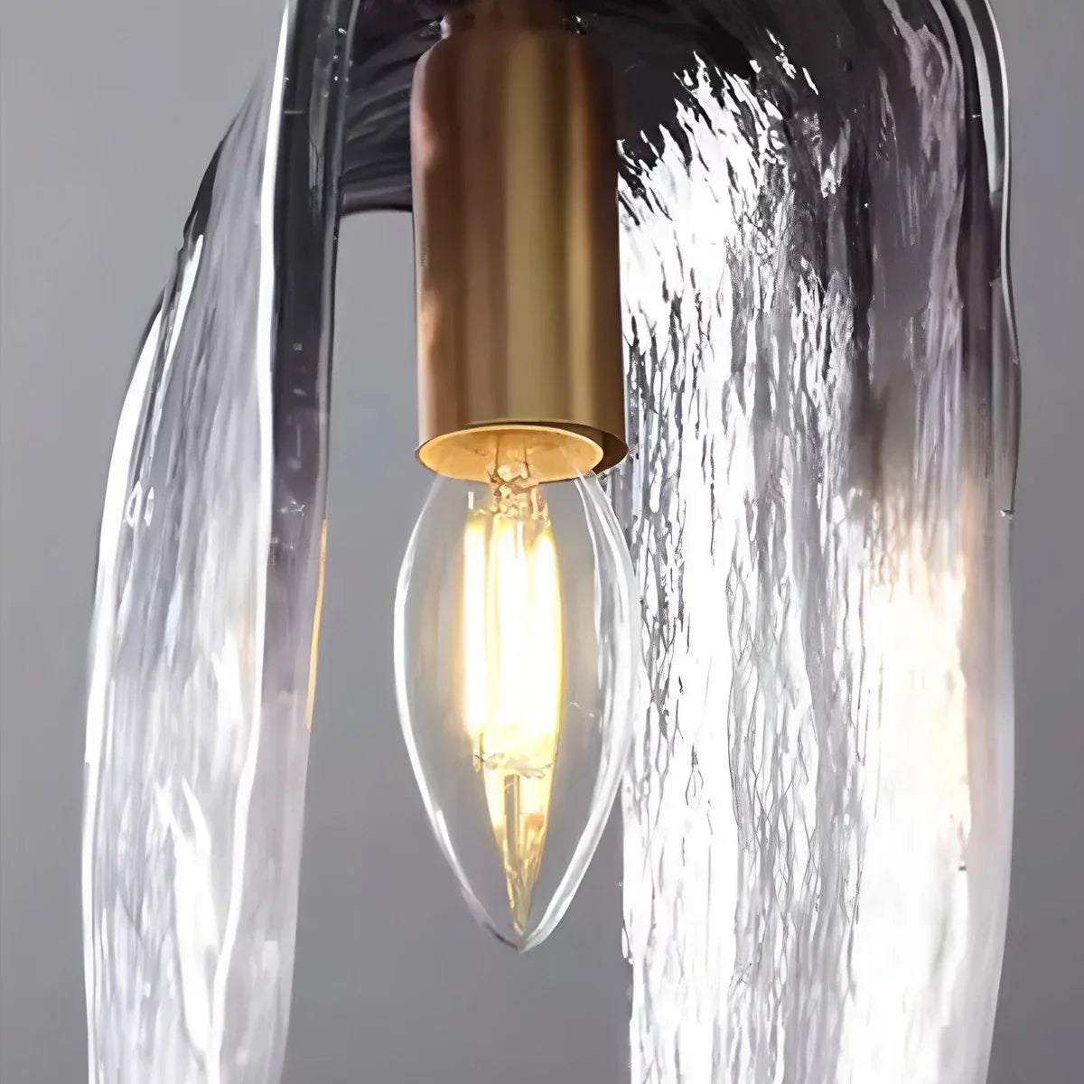 flairel Modern Gradient Glass Pendant Light for Bedside