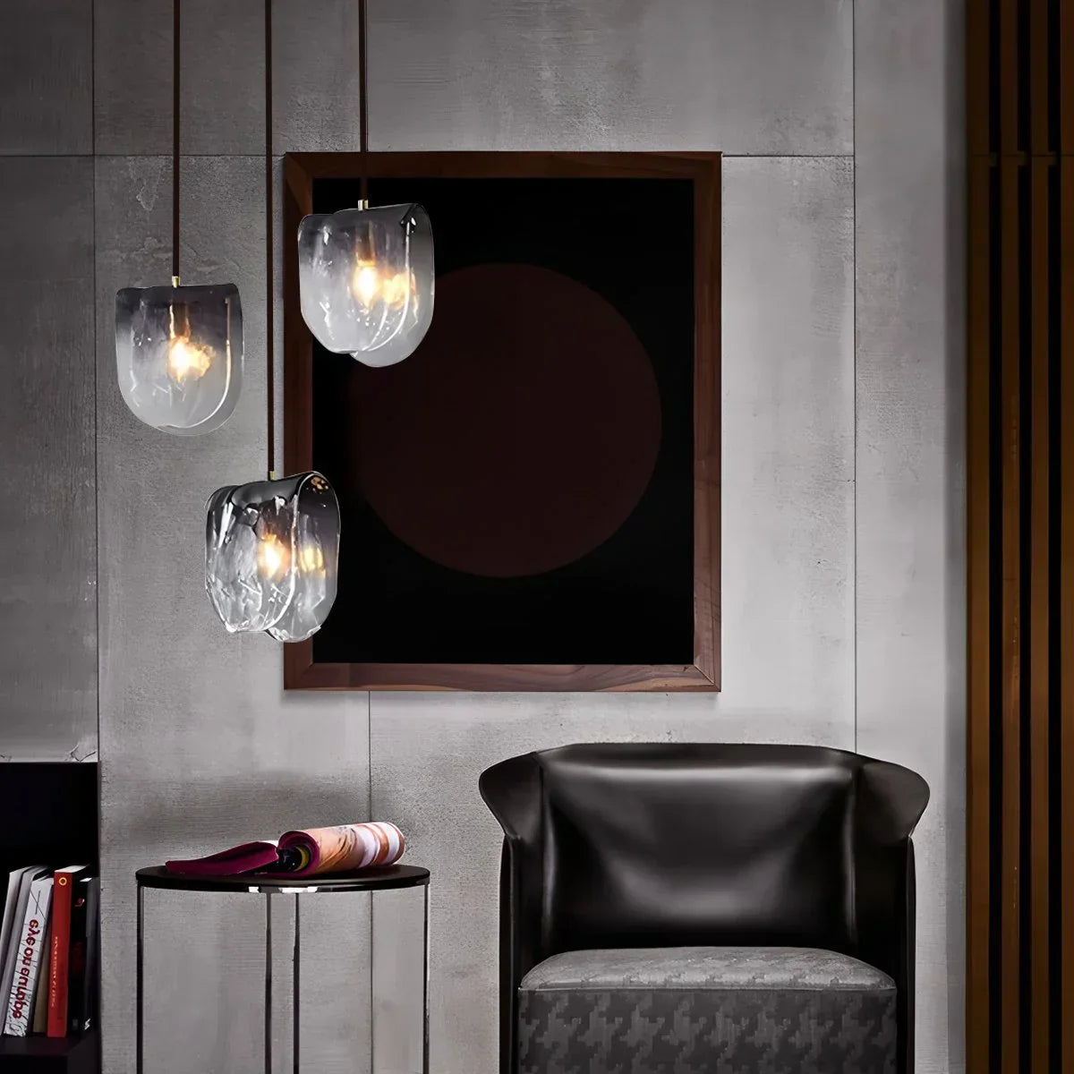 flairel Modern Gradient Glass Pendant Light for Bedside