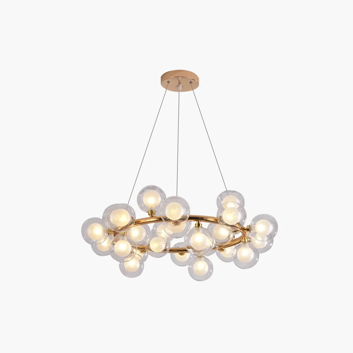 flairel Nur Bubble Glass Chandelier for Living Room