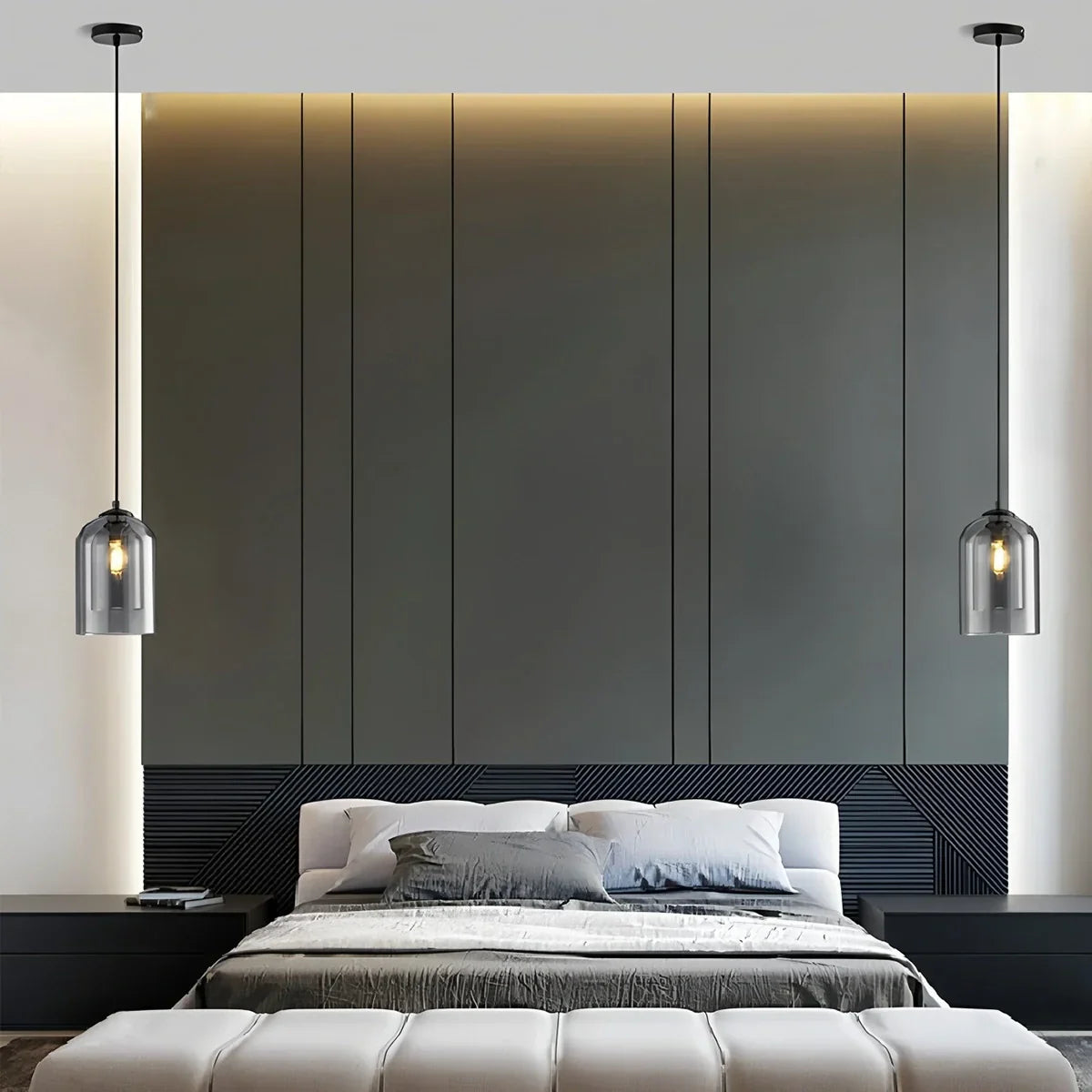 flairel Otzara Double Glass Pendant Light for Dining Area