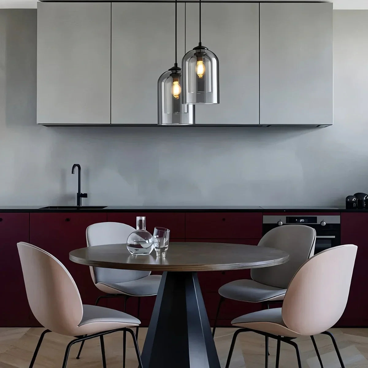 flairel Otzara Double Glass Pendant Light for Dining Area
