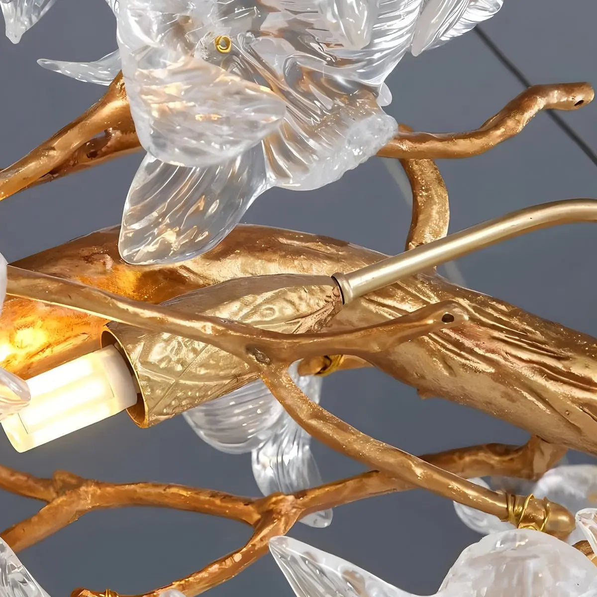 flairel Petala Crystal Round Chandelier for Living Room