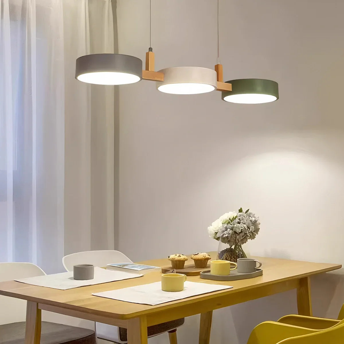 flairel Rangeen Disc Splicing Pendant Light for Dining Room