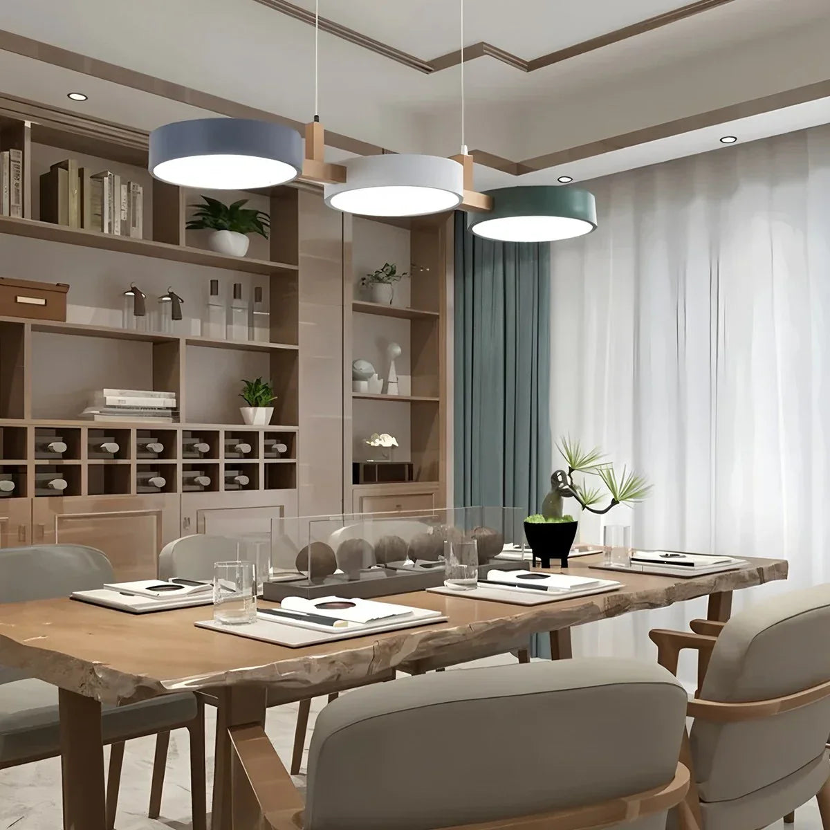 flairel Rangeen Disc Splicing Pendant Light for Dining Room