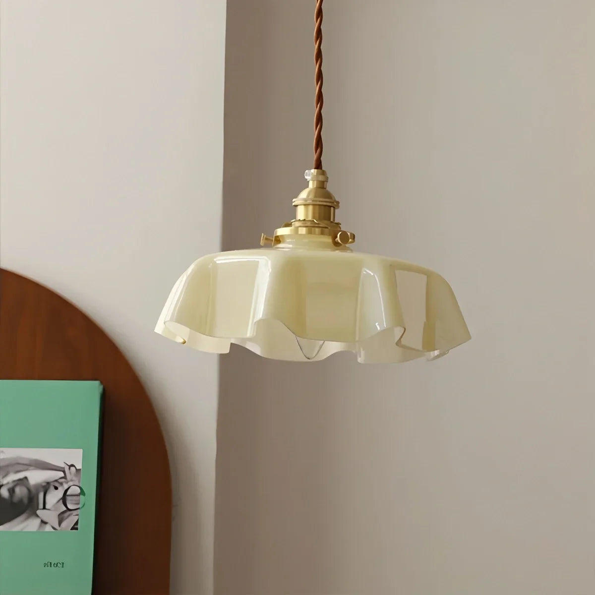 flairel Retro Coloured Glass Pendant Light for Kitchen