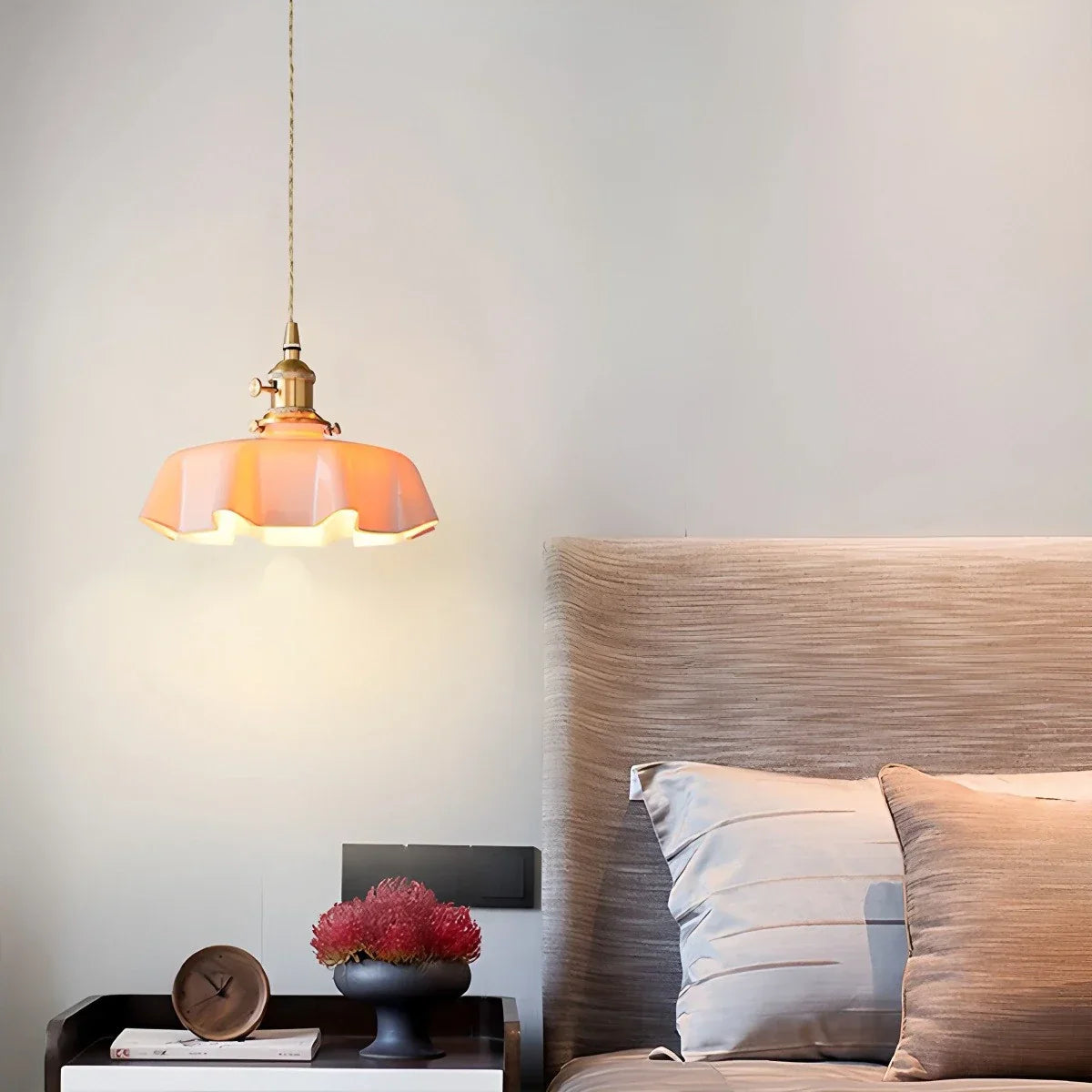 flairel Retro Coloured Glass Pendant Light for Kitchen