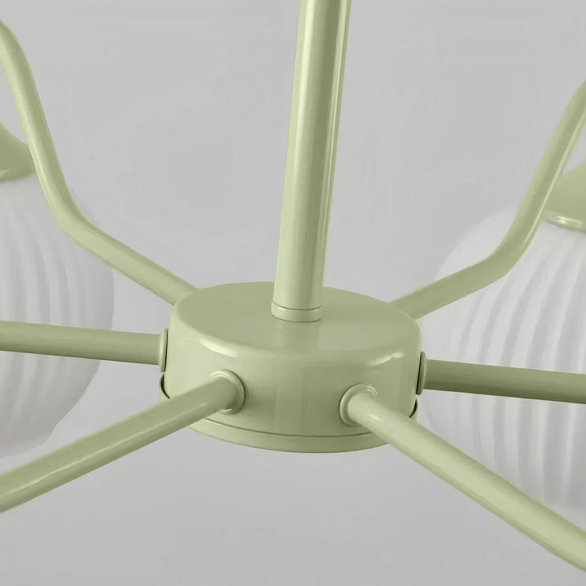 flairel Ribbed Glass Matcha Chandelier