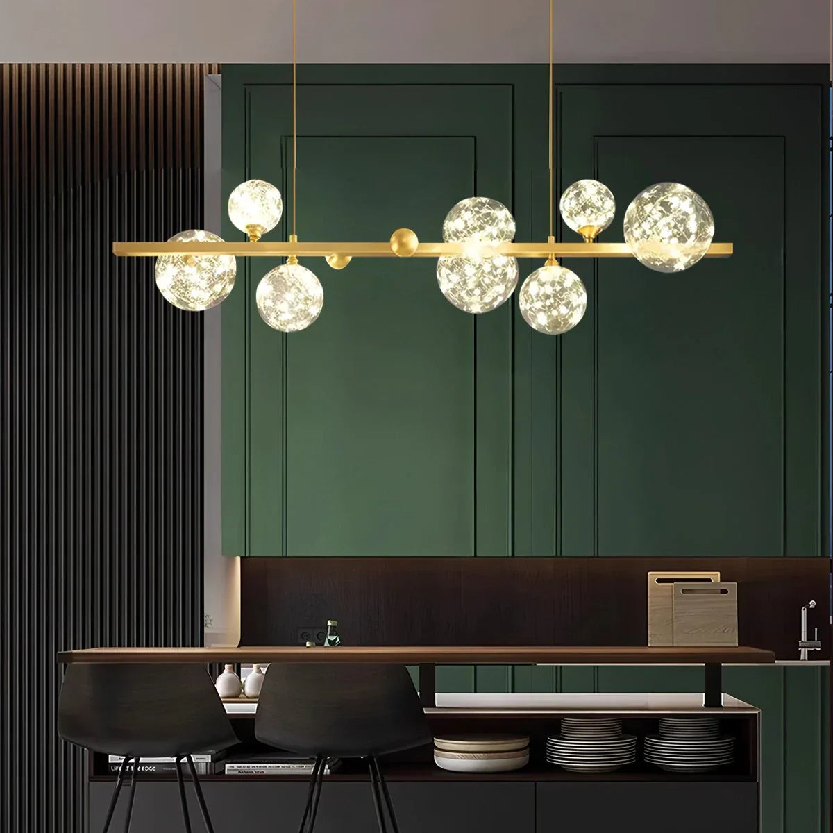 flairel Robina Bubble Glass Chandelier for Living Room