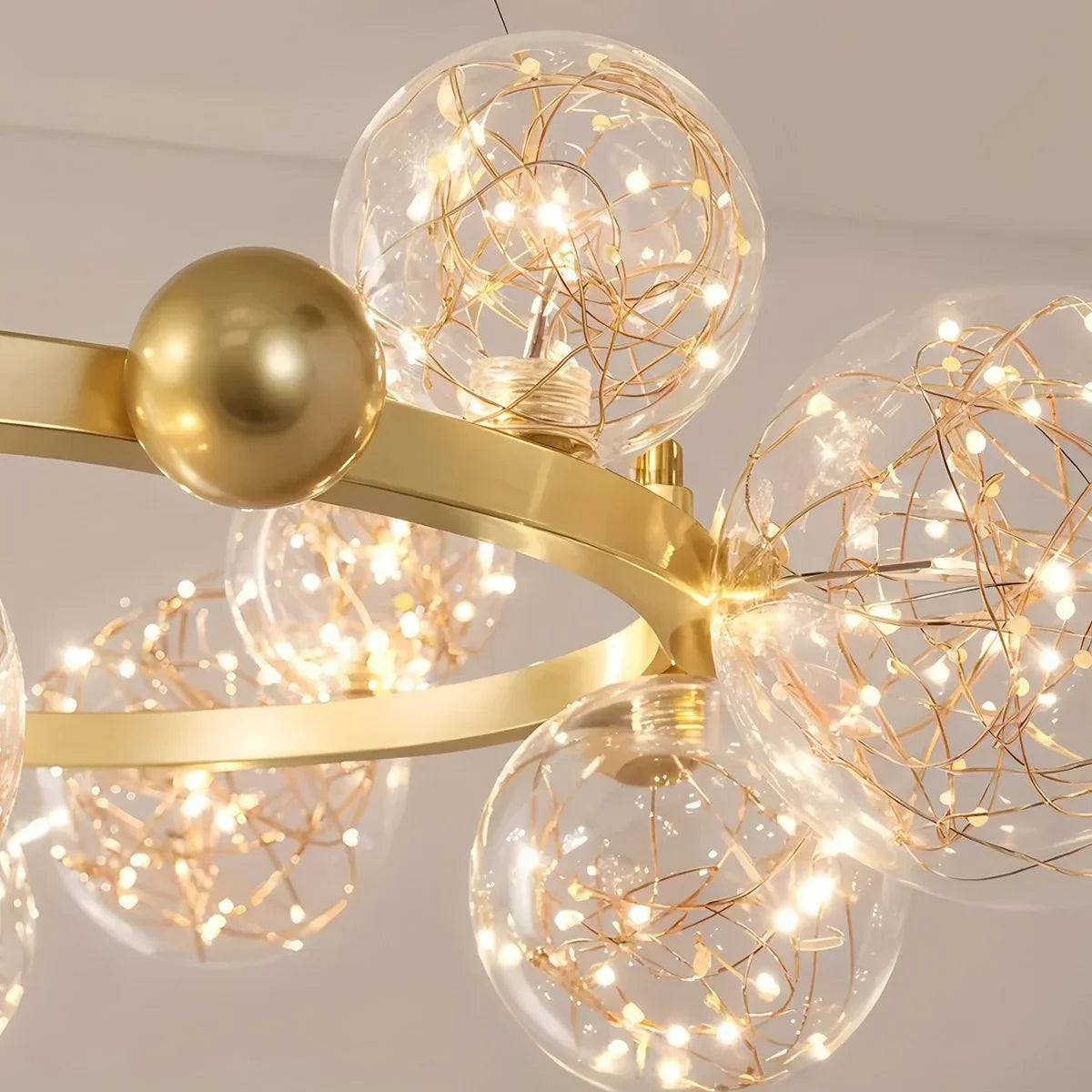 flairel Robina Bubble Glass Chandelier for Living Room