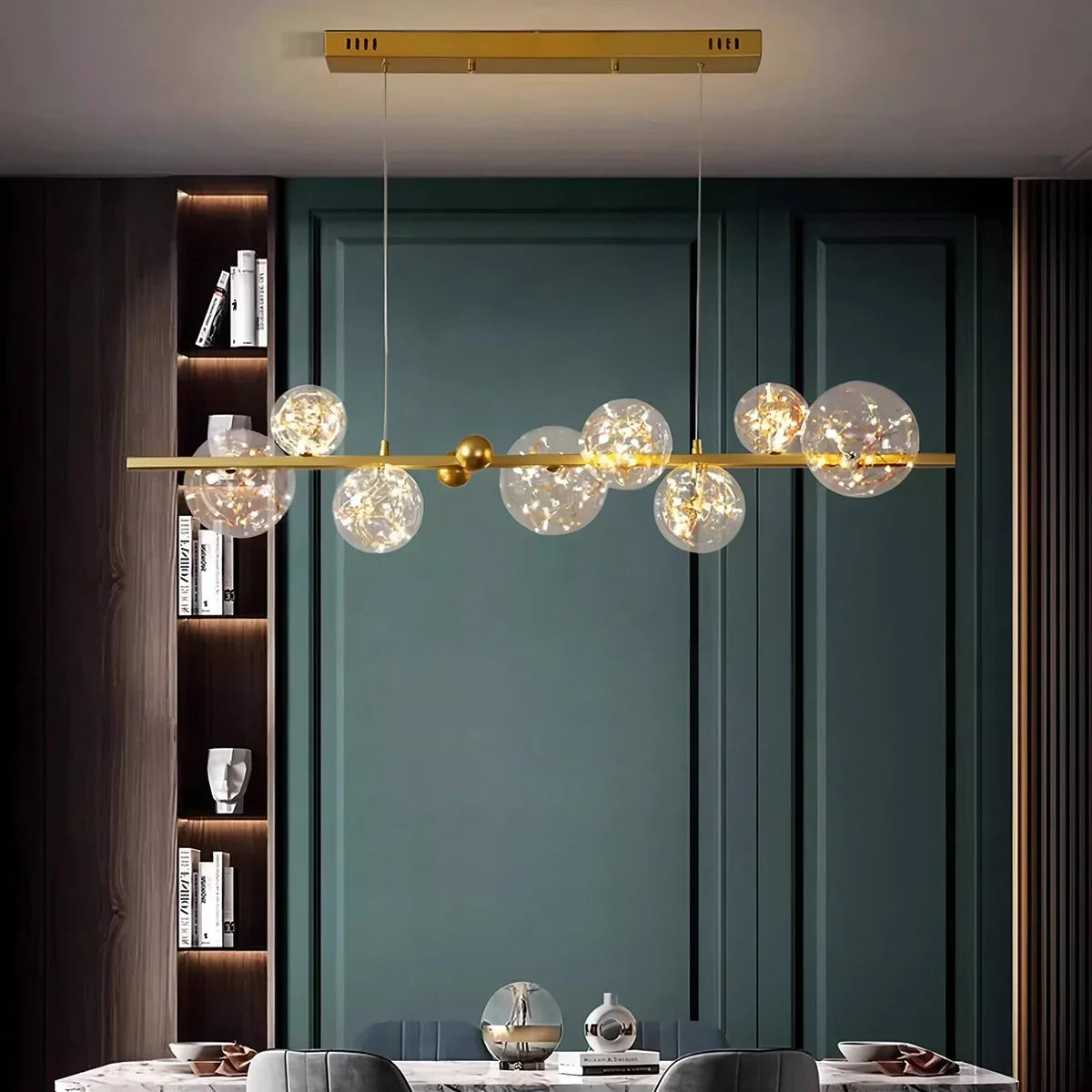 flairel Robina Bubble Glass Chandelier for Living Room