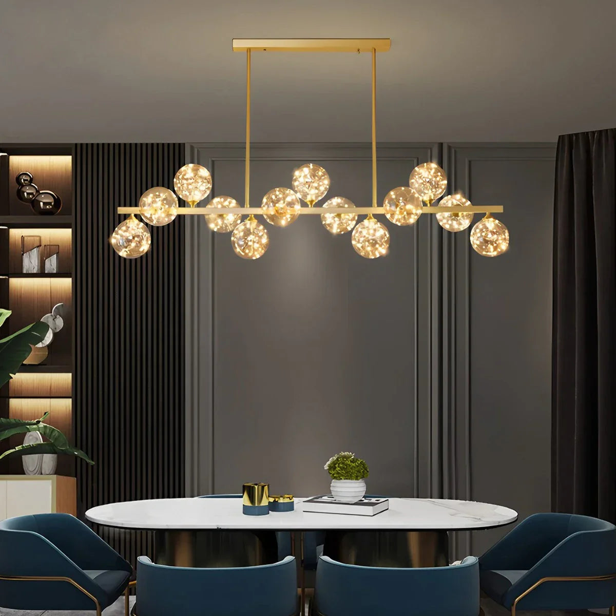 flairel Robina Bubble Glass Chandelier for Living Room