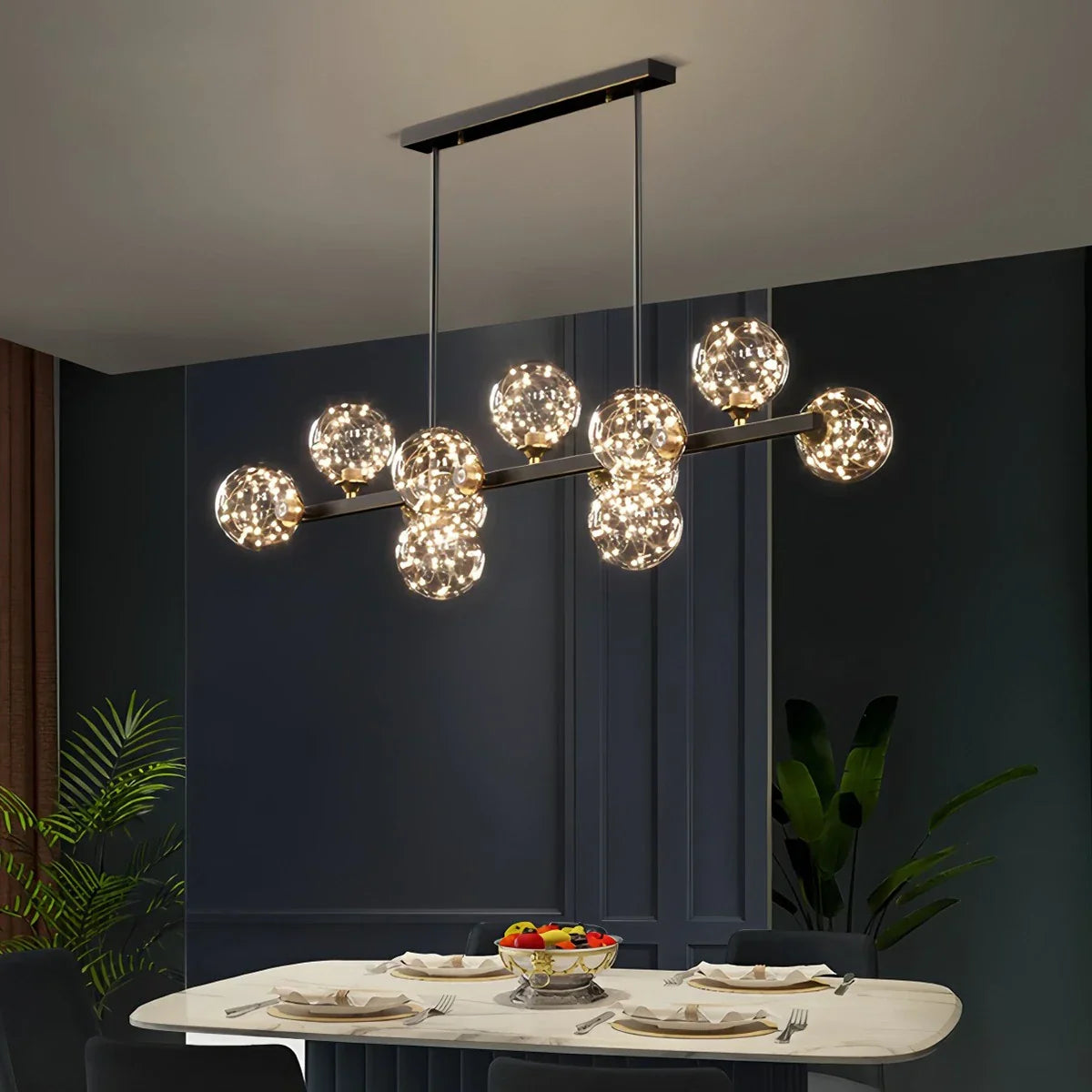 flairel Robina Bubble Glass Chandelier for Living Room