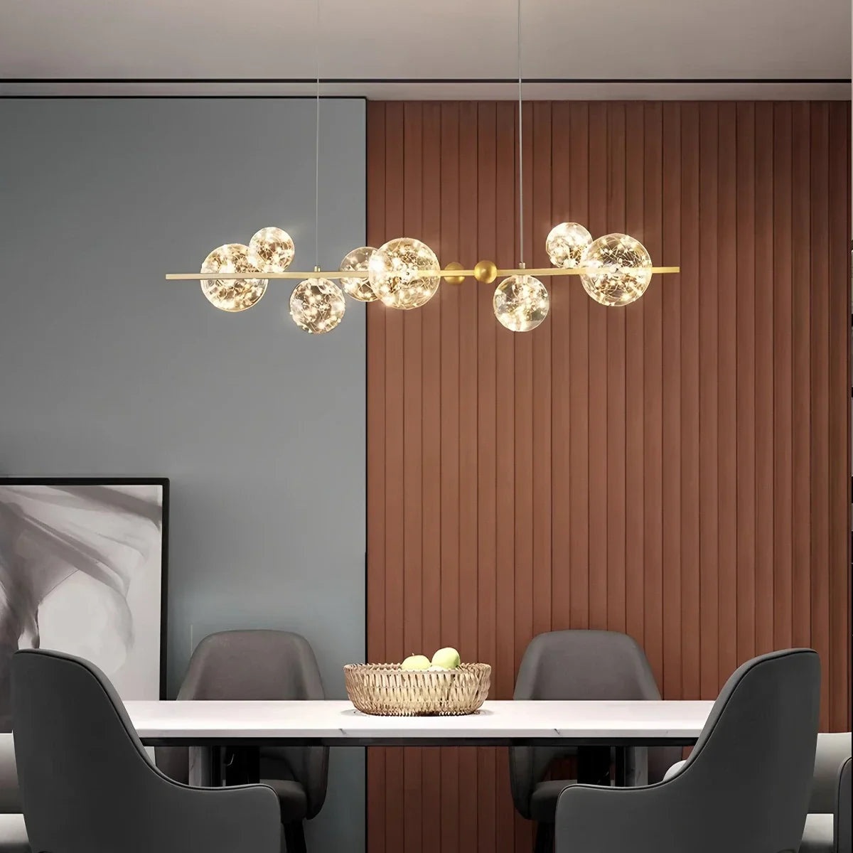 flairel Robina Bubble Glass Chandelier for Living Room