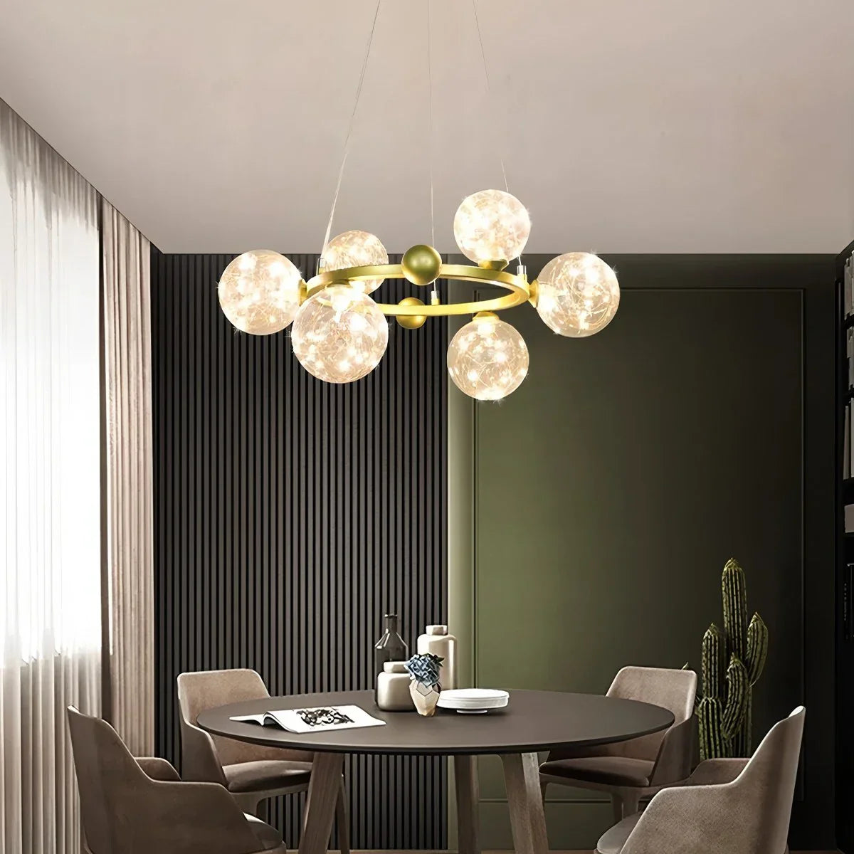 flairel Robina Bubble Glass Chandelier for Living Room