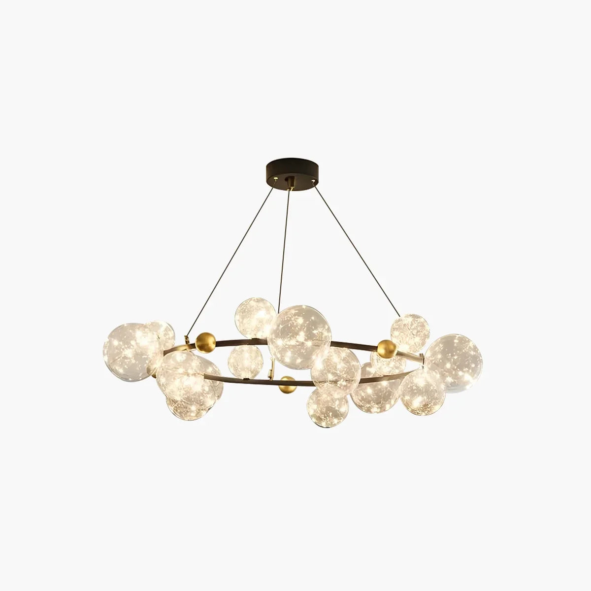 flairel Robina Bubble Glass Chandelier for Living Room