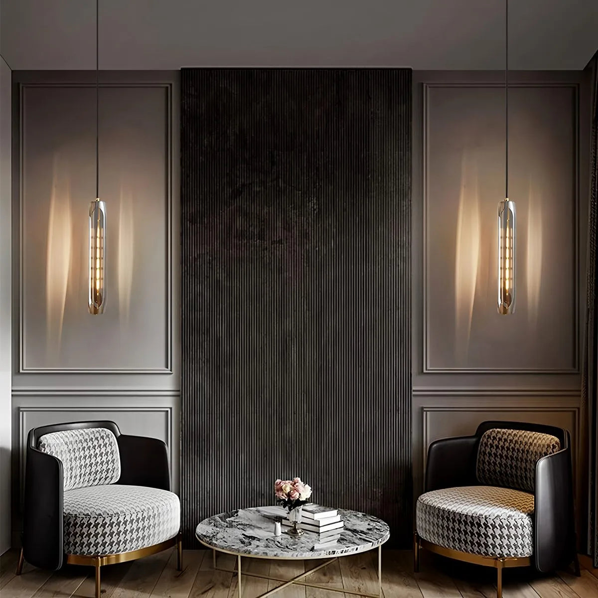 flairel Rod Light Elegant Post Modern Pendant Light