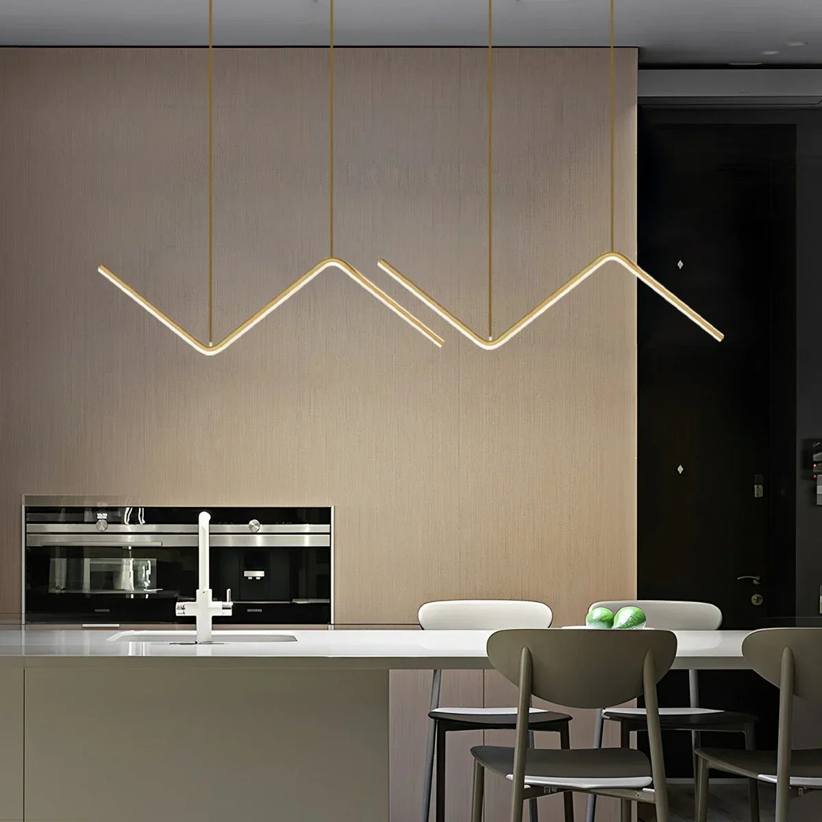flairel Serena Z-shaped Pendant Light for Dining Room