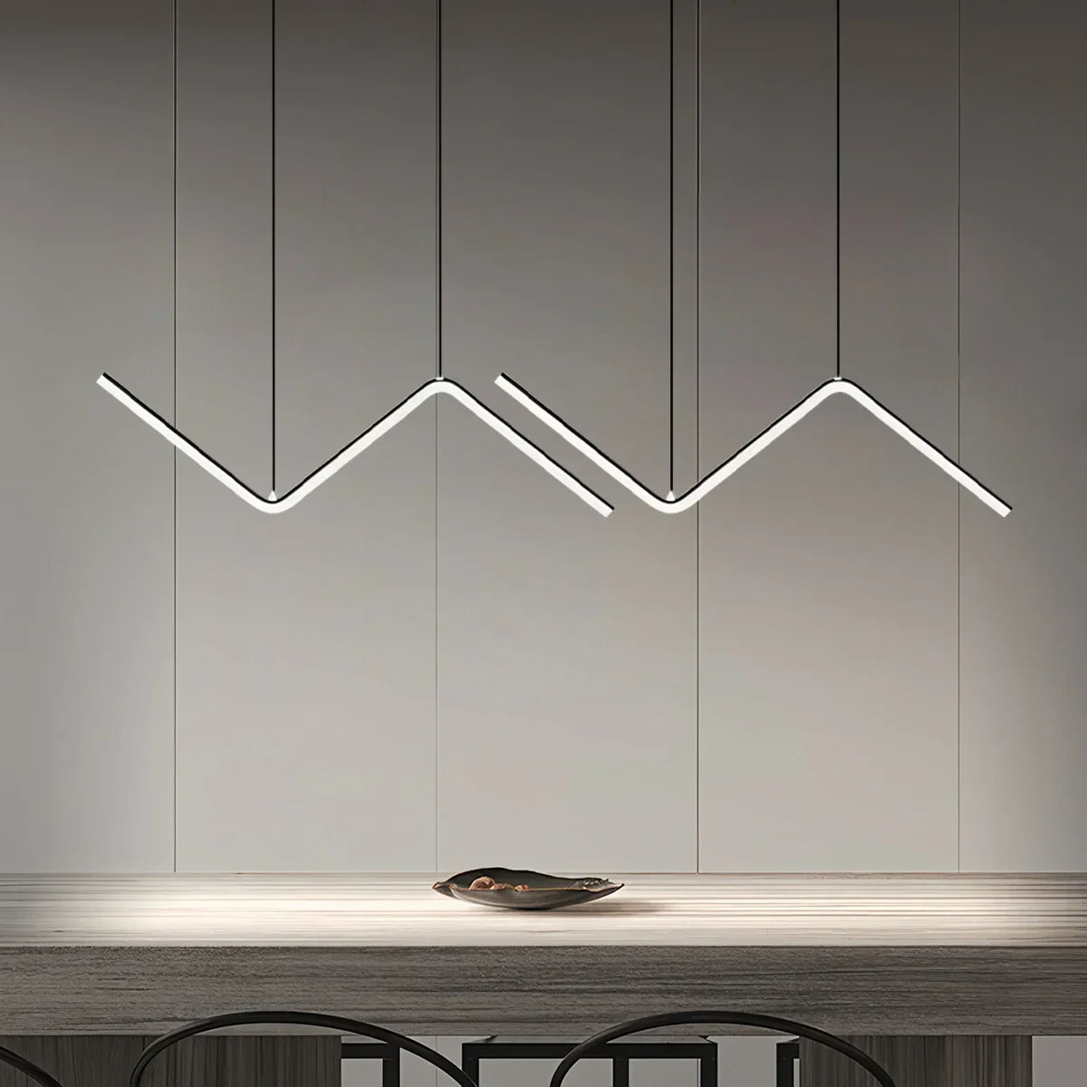 flairel Serena Z-shaped Pendant Light for Dining Room