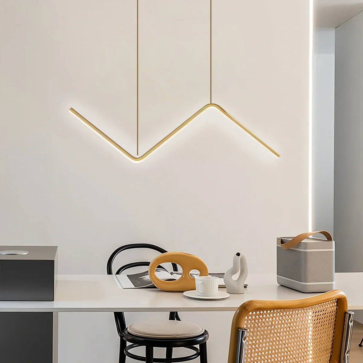 flairel Serena Z-shaped Pendant Light for Dining Room
