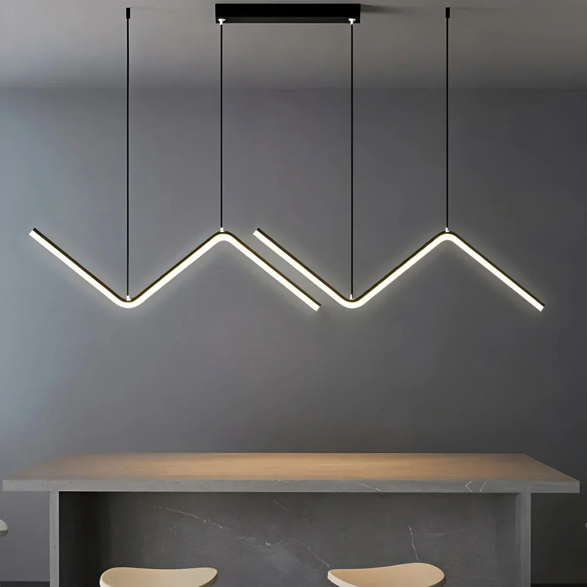 flairel Serena Z-shaped Pendant Light for Dining Room