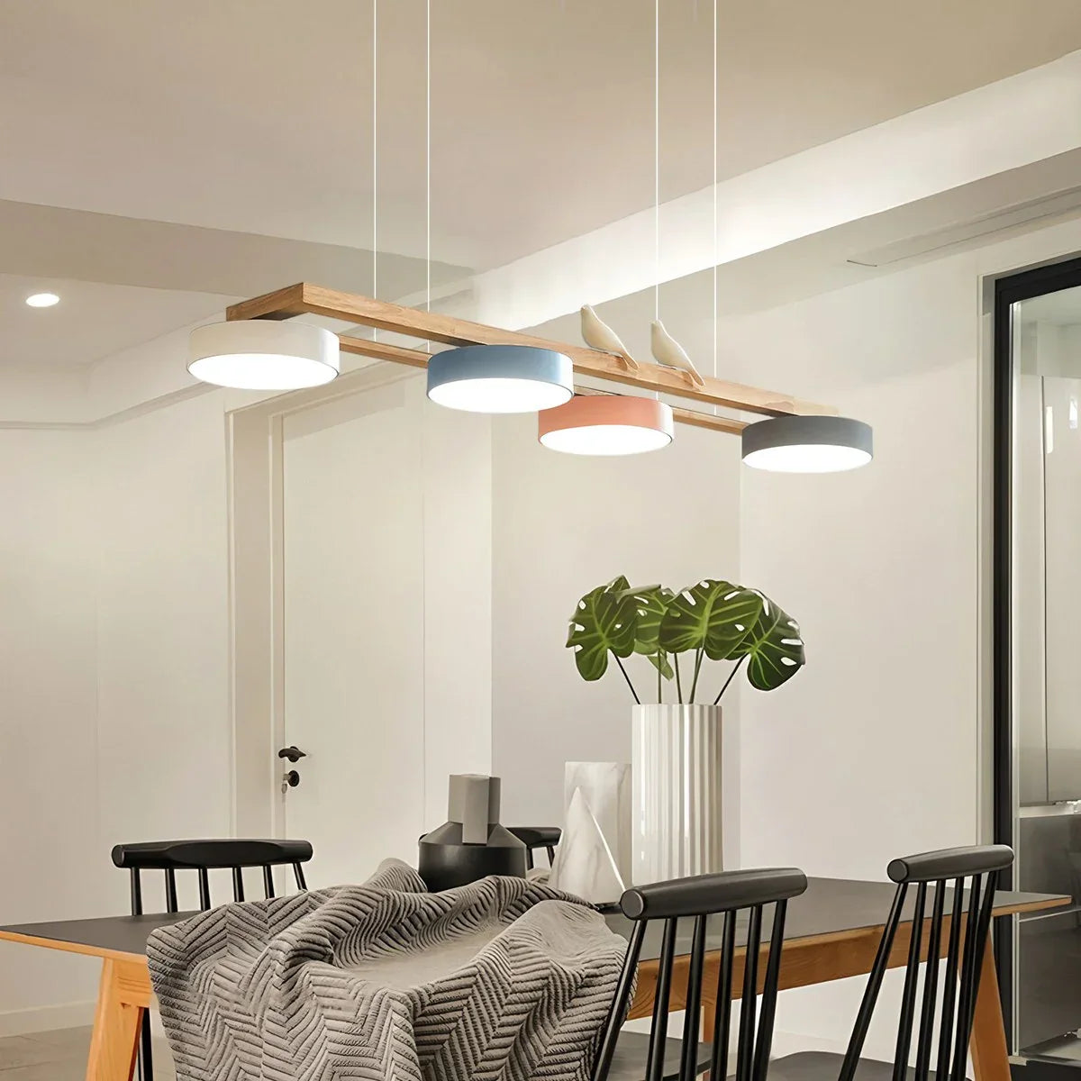 flairel Sienna Bird Long Chandelier for Dining Room