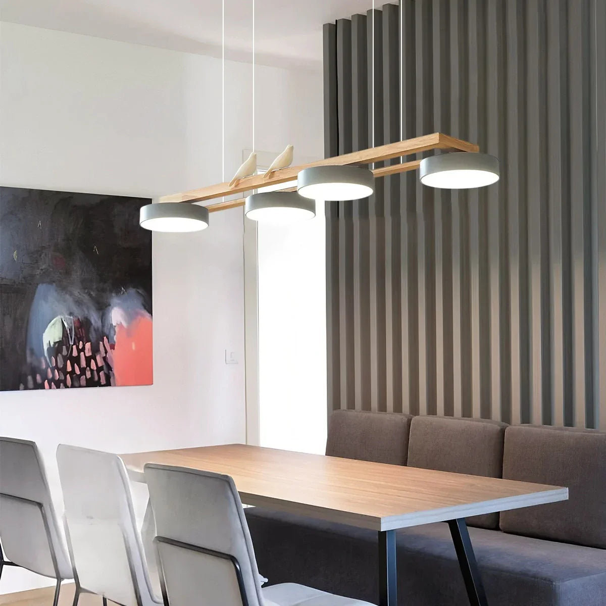flairel Sienna Bird Long Chandelier for Dining Room
