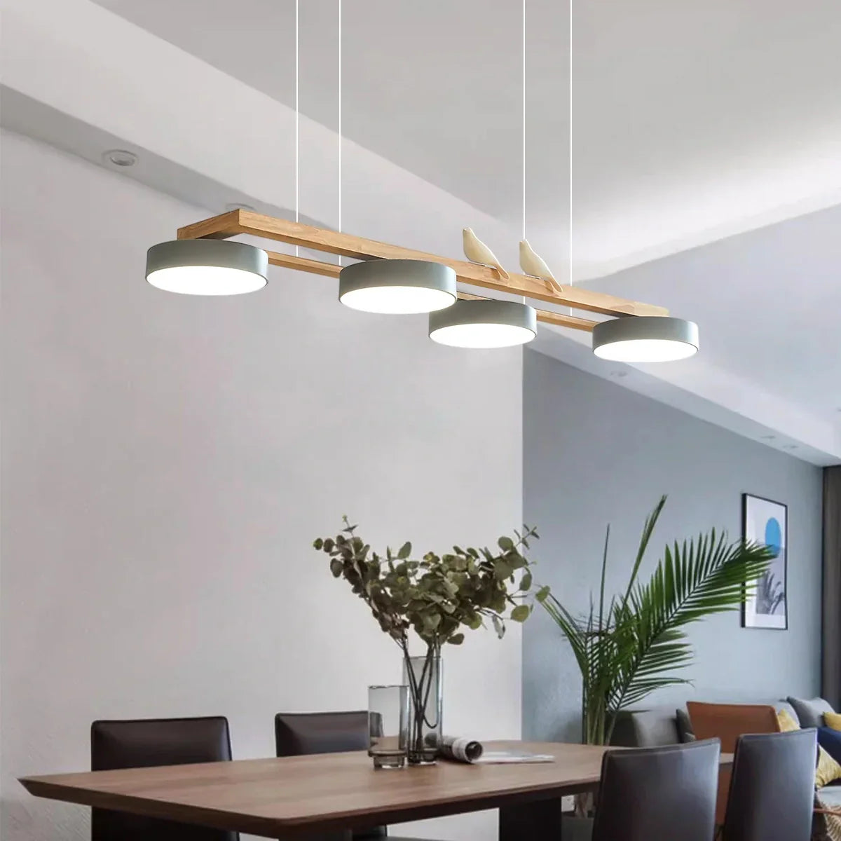 flairel Sienna Bird Long Chandelier for Dining Room