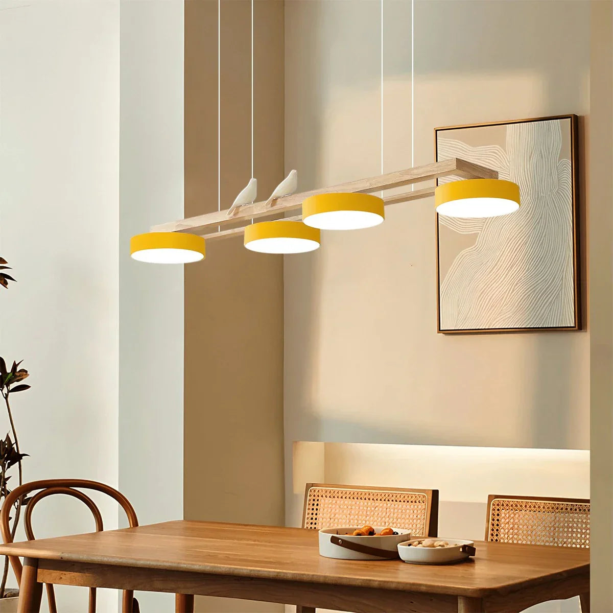 flairel Sienna Bird Long Chandelier for Dining Room