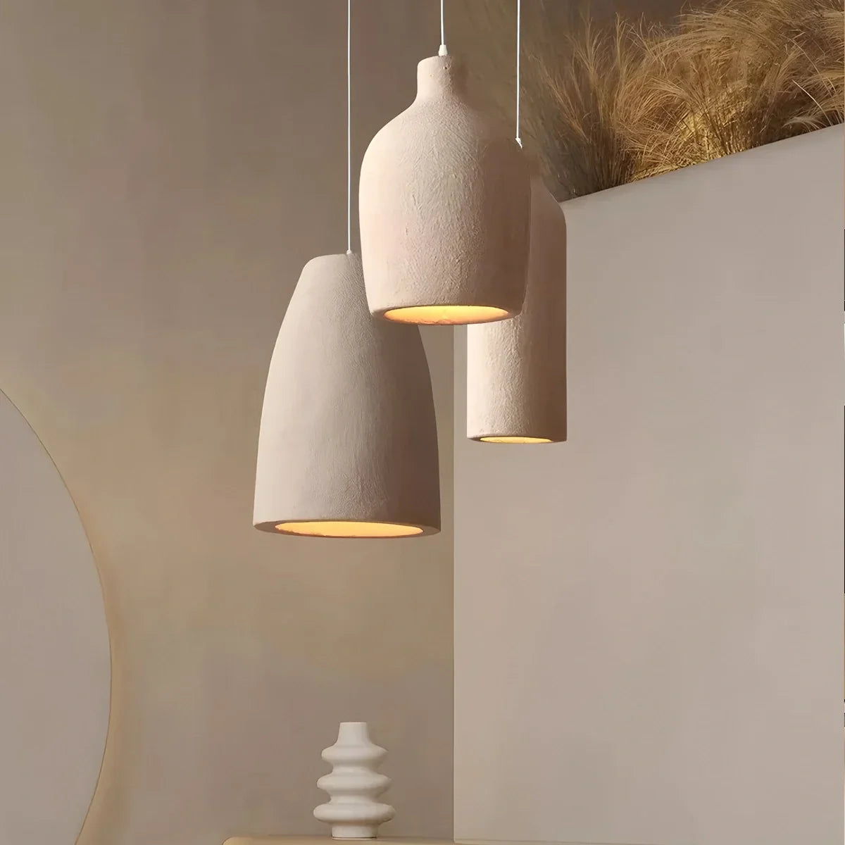 flairel Simple Gypsum Pendant Lights for Dining Room