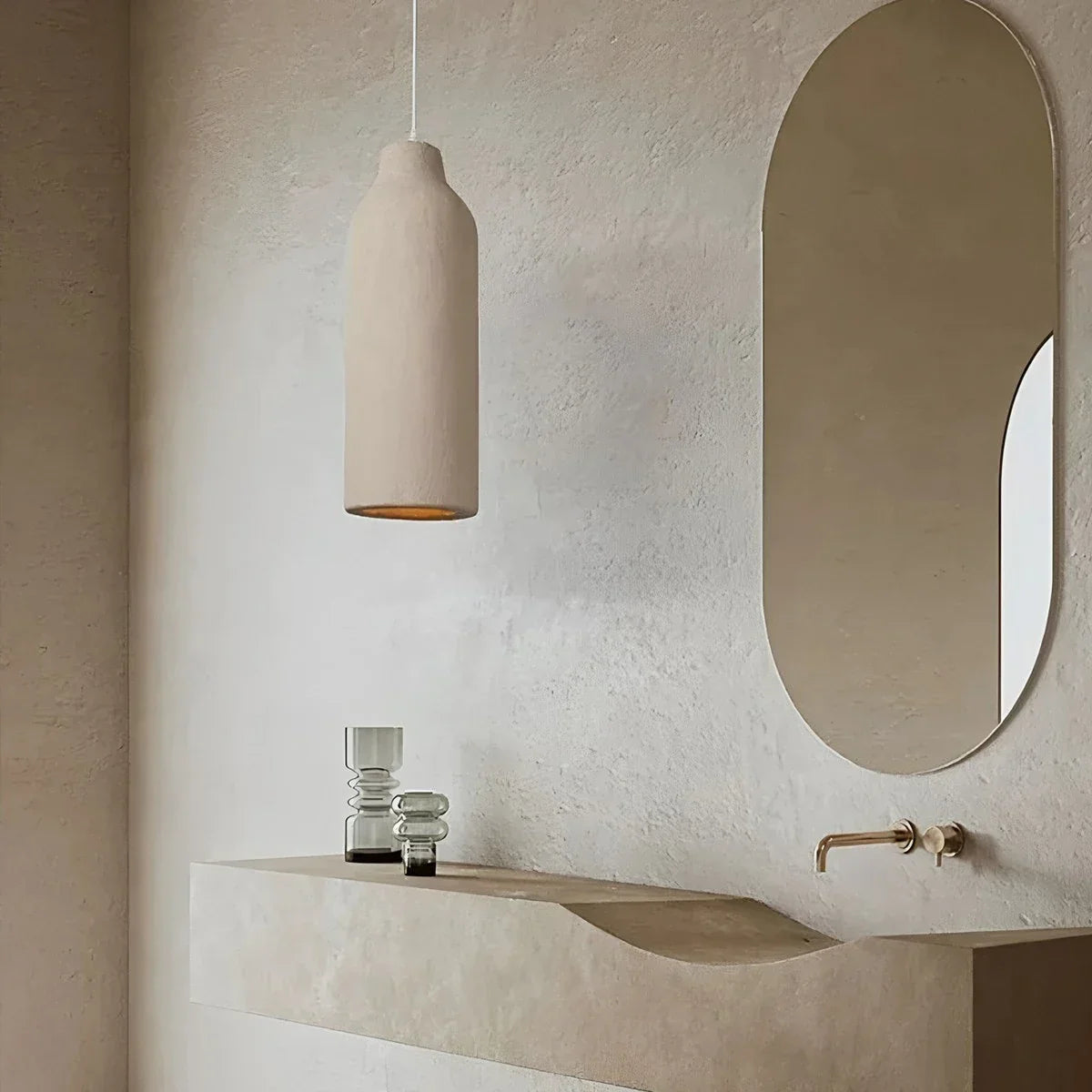 flairel Simple Gypsum Pendant Lights for Dining Room