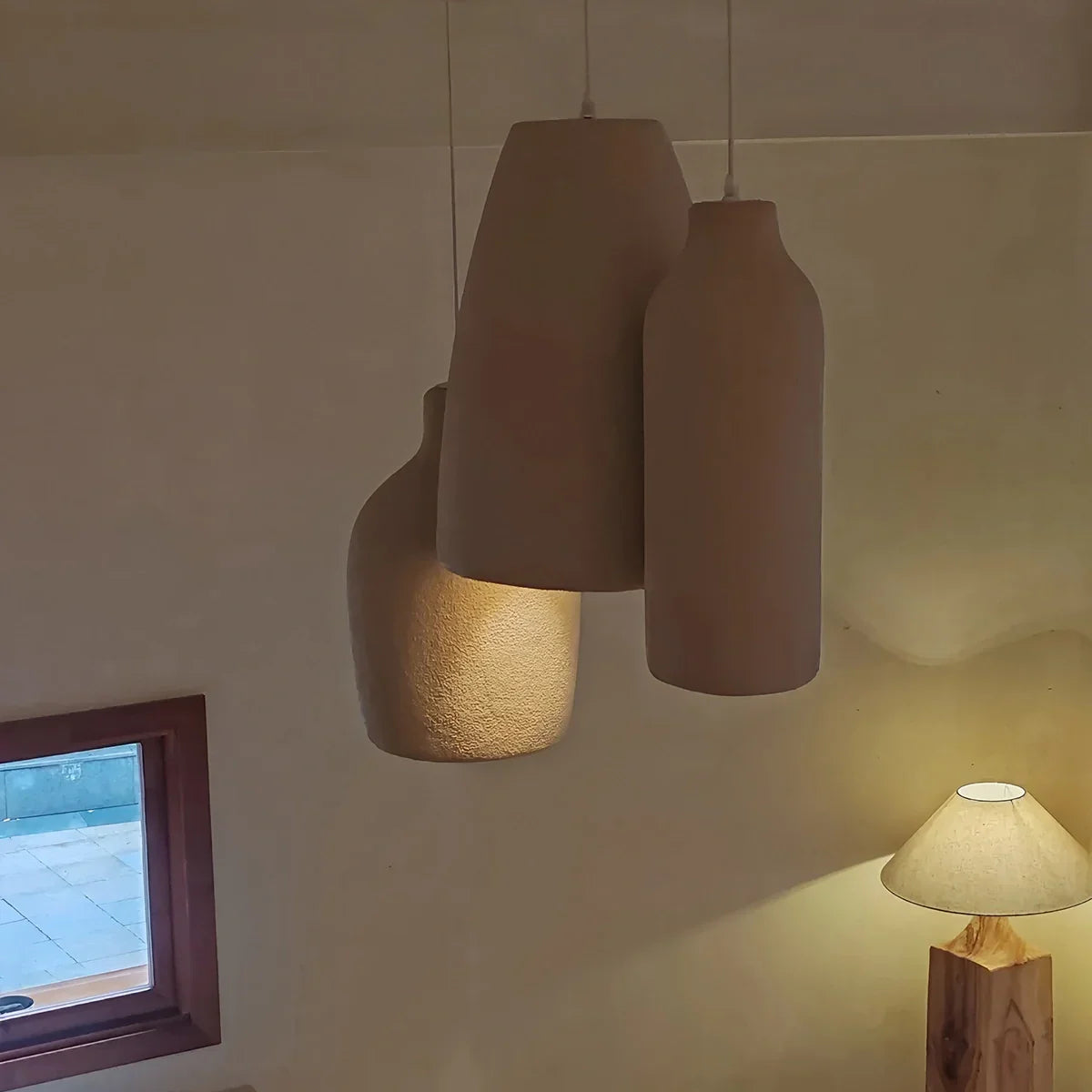 flairel Simple Gypsum Pendant Lights for Dining Room