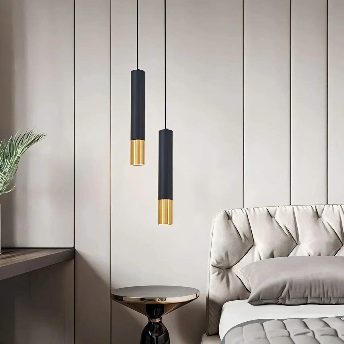 flairel Stark Long Tube Pendant Light for Bedroom