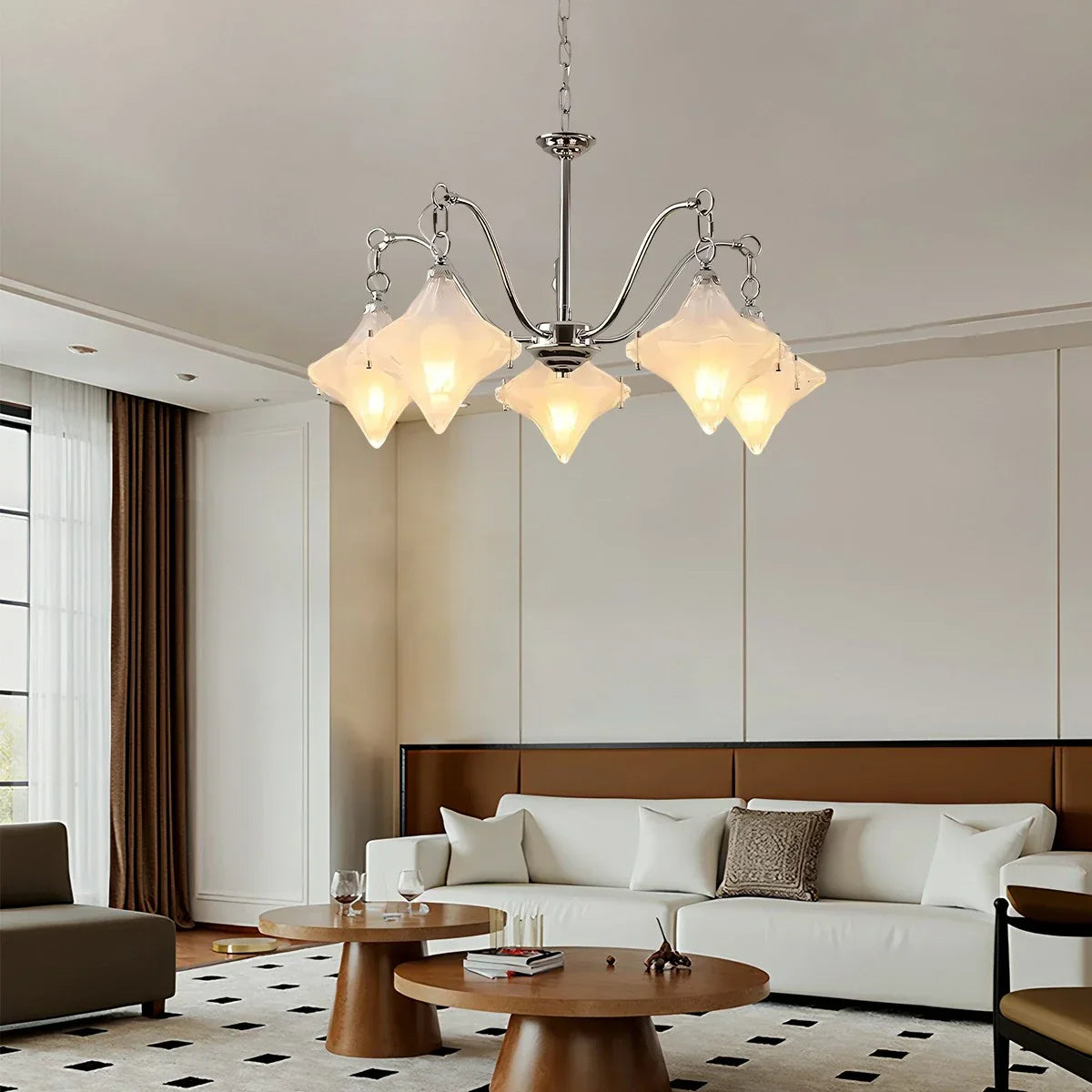 flairel Sylume Star-Shaped Chandelier for Living Room