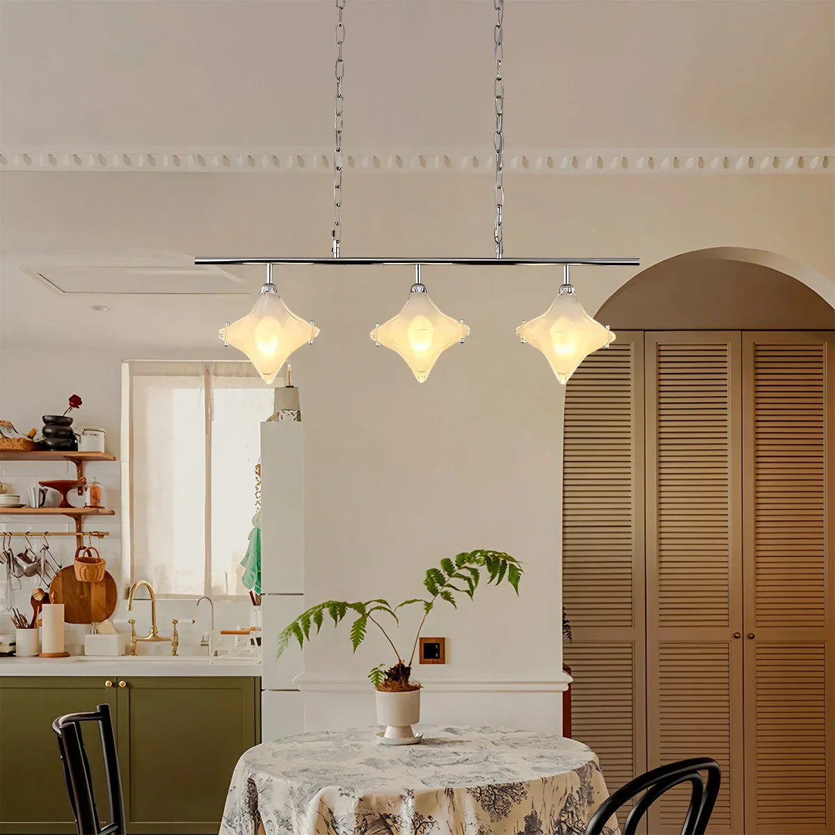 flairel Sylume Star-Shaped Chandelier for Living Room