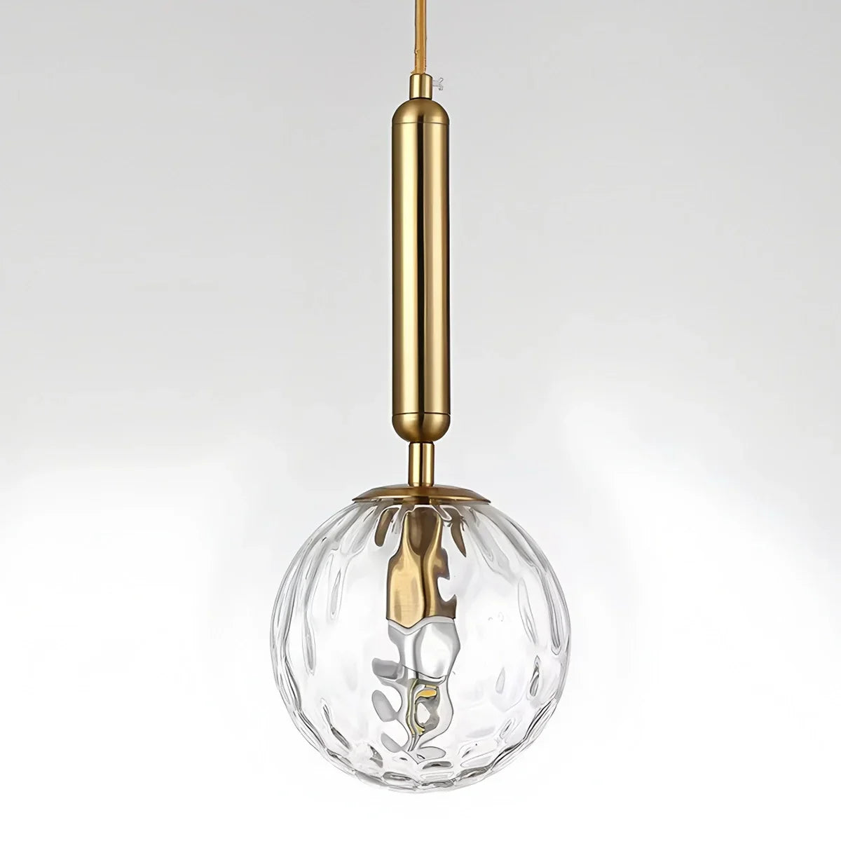flairel Temen Globe Glass Pendant Light for Kitchen Island