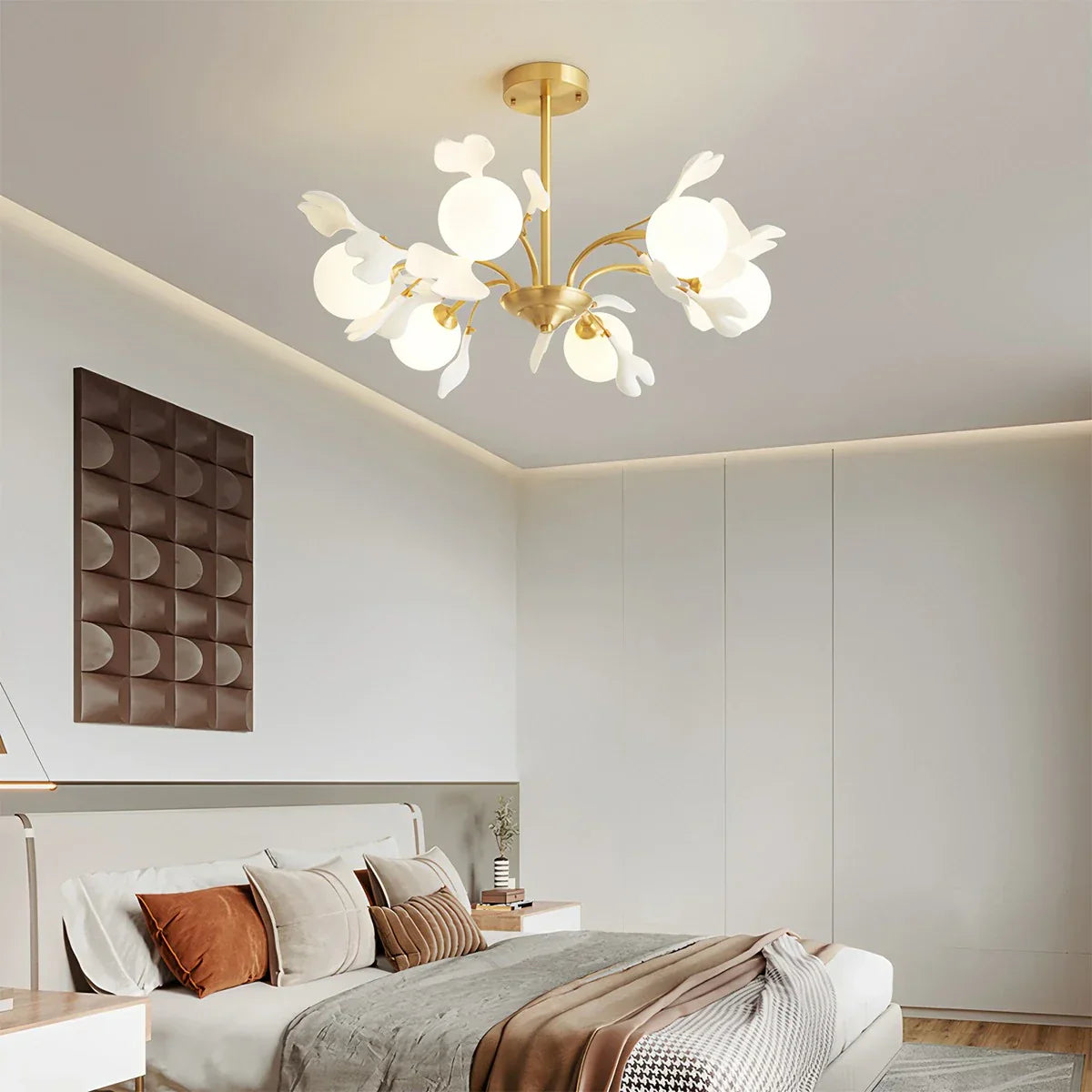 flairel Thalassa Ginkgo Chandelier for Living Room