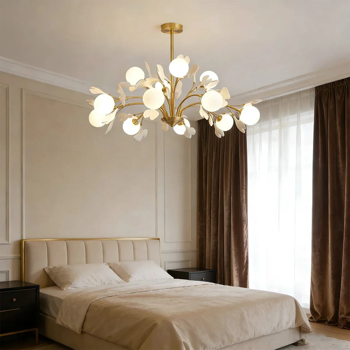 flairel Thalassa Ginkgo Chandelier for Living Room