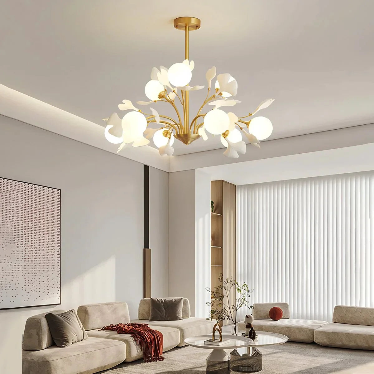 flairel Thalassa Ginkgo Chandelier for Living Room